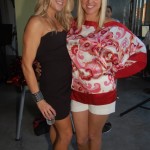 Cari and Nancy Mathe on the red carpet at the DVD release party for Long Lean Legs