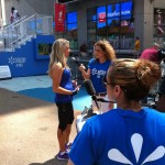 Doing interviews for NBC