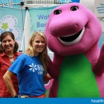 With Barney!