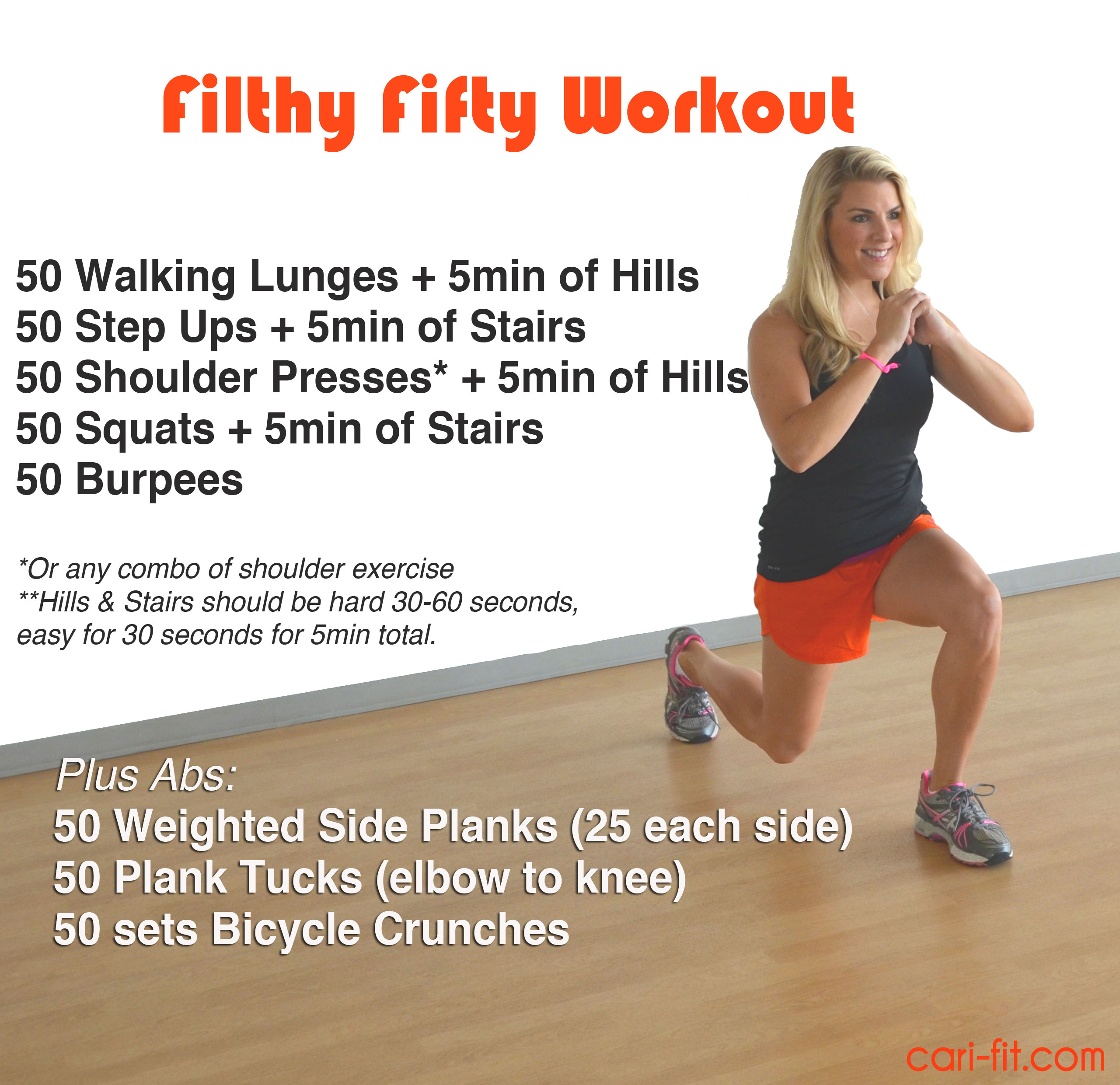 Filthy Fifty Workout Lower Body Circuit Cari Shoemate